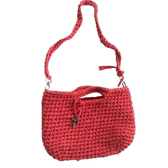 Unbranded Handmade Medium Crochet Barbiecore Soft Girl Pink Bag Barbiecore - Picture 1 of 10